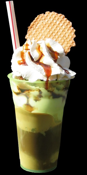 Cafe, Chocolat, Caramel Liegeois